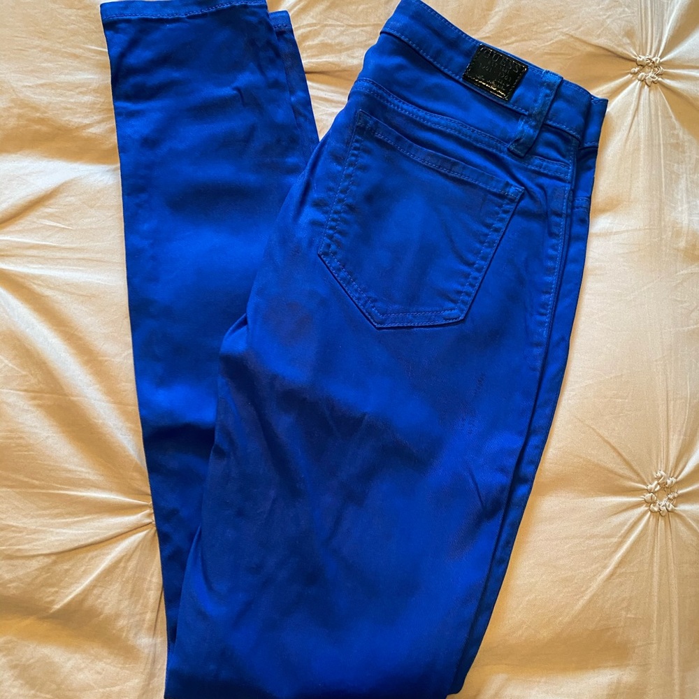 Guess Royal Blue Low-Mid Rise Skinny Jeans